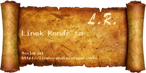 Linek Renáta névjegykártya